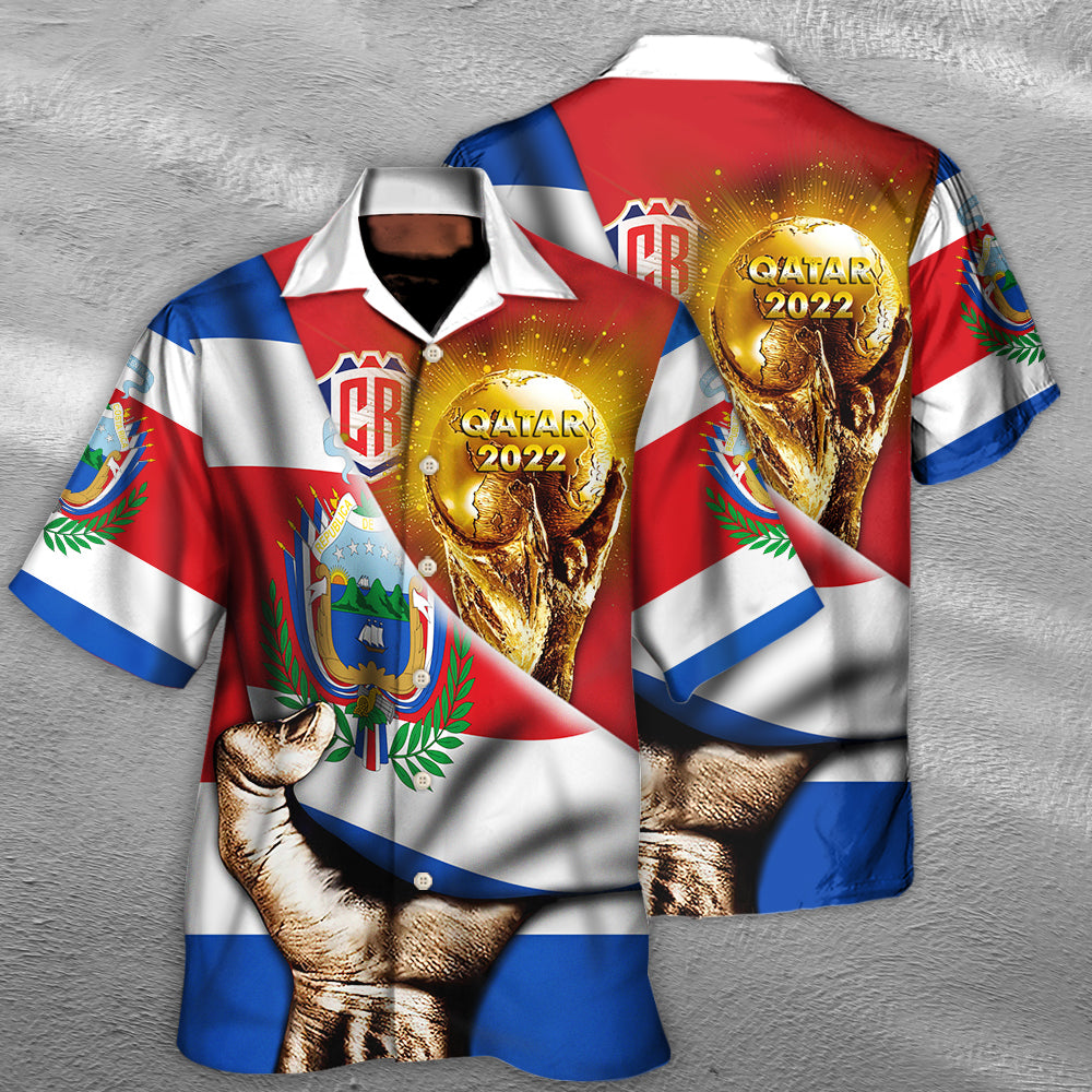 World Cup Qatar 2022 Costa Rica Will Be The Champion Flag Vintage - Hawaiian Shirt - Owls Matrix LTD