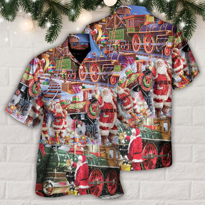 Christmas Santa Snow Village Christmas Spirit Of Giving - Hawaiian Shirt - Owls Matrix LTD