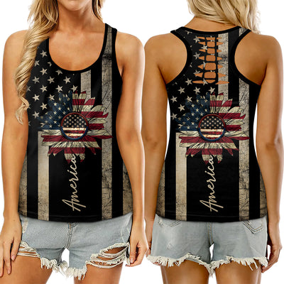 America Independence Day Happiness - Tank Top Hollow - Owls Matrix LTD
