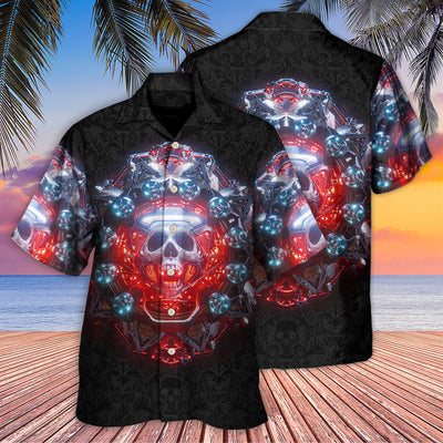 Skull Electric Dream Or Die - Hawaiian Shirt - Owls Matrix LTD