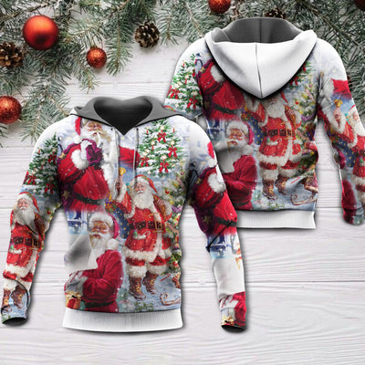 Christmas Santa Claus Is Coming To Town - Hoodie - Owls Matrix LTD