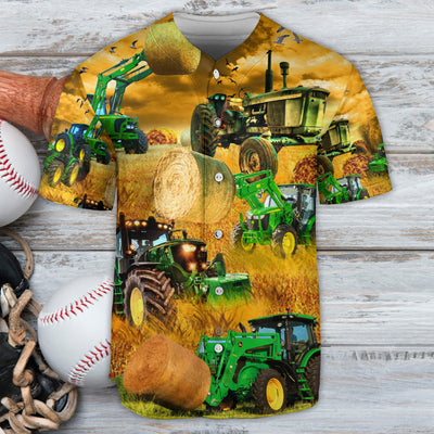 Tractor Better On The Farm - Baseball Jersey - Owls Matrix LTD