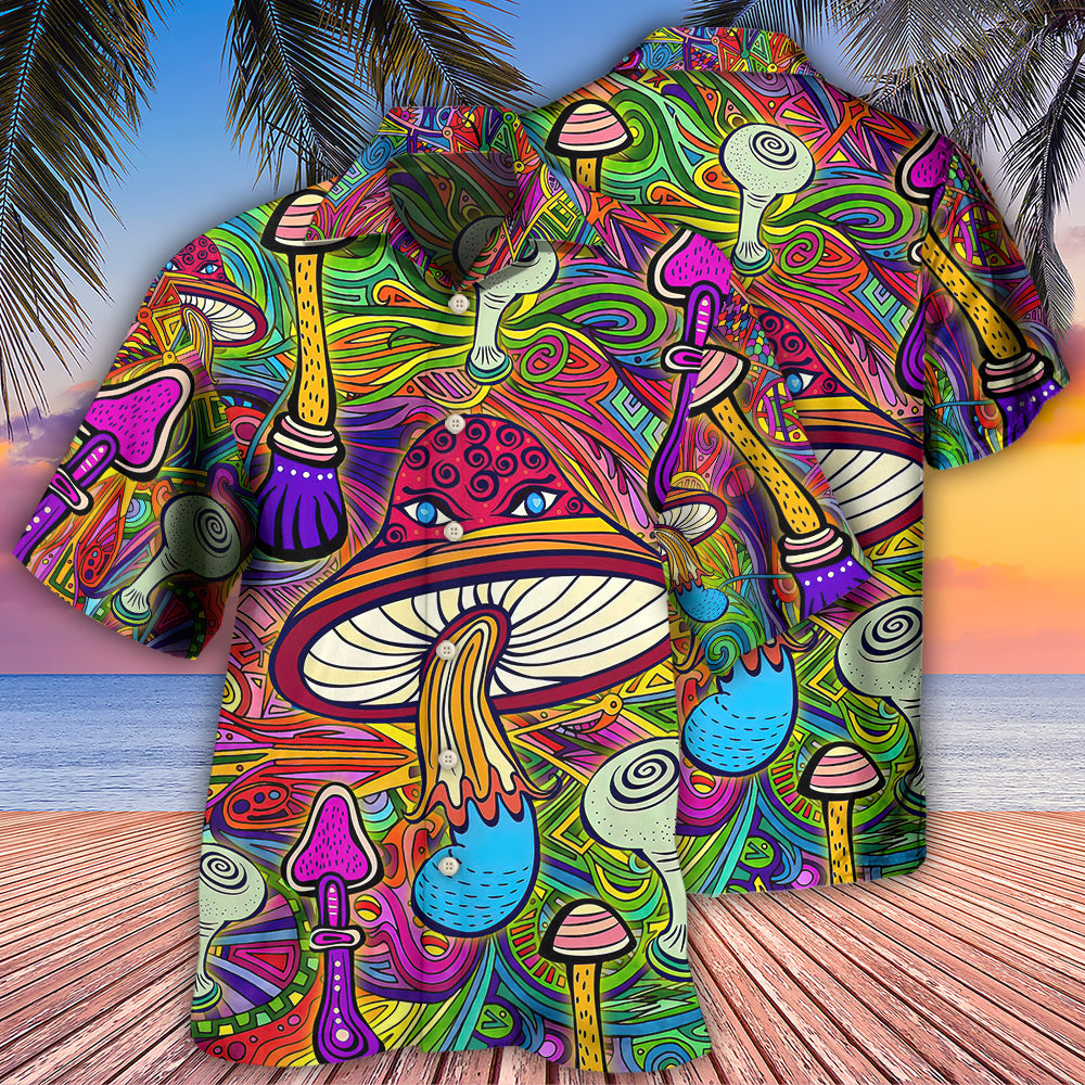 Hippie Mushroom Hypnotizing - Hawaiian Shirt - Owls Matrix LTD