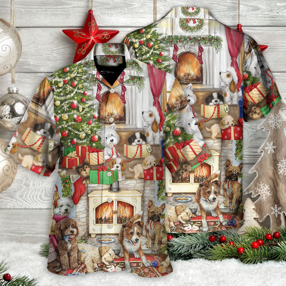 Christmas Dog Lover Merry Lovely Xmas - Hawaiian Shirt - Owls Matrix LTD