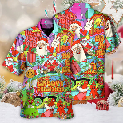 Christmas Hippie Santa Bus Peace - Hawaiian Shirt - Owls Matrix LTD