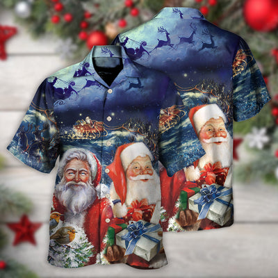 Christmas Santa Claus Snow - Hawaiian Shirt - Owls Matrix LTD