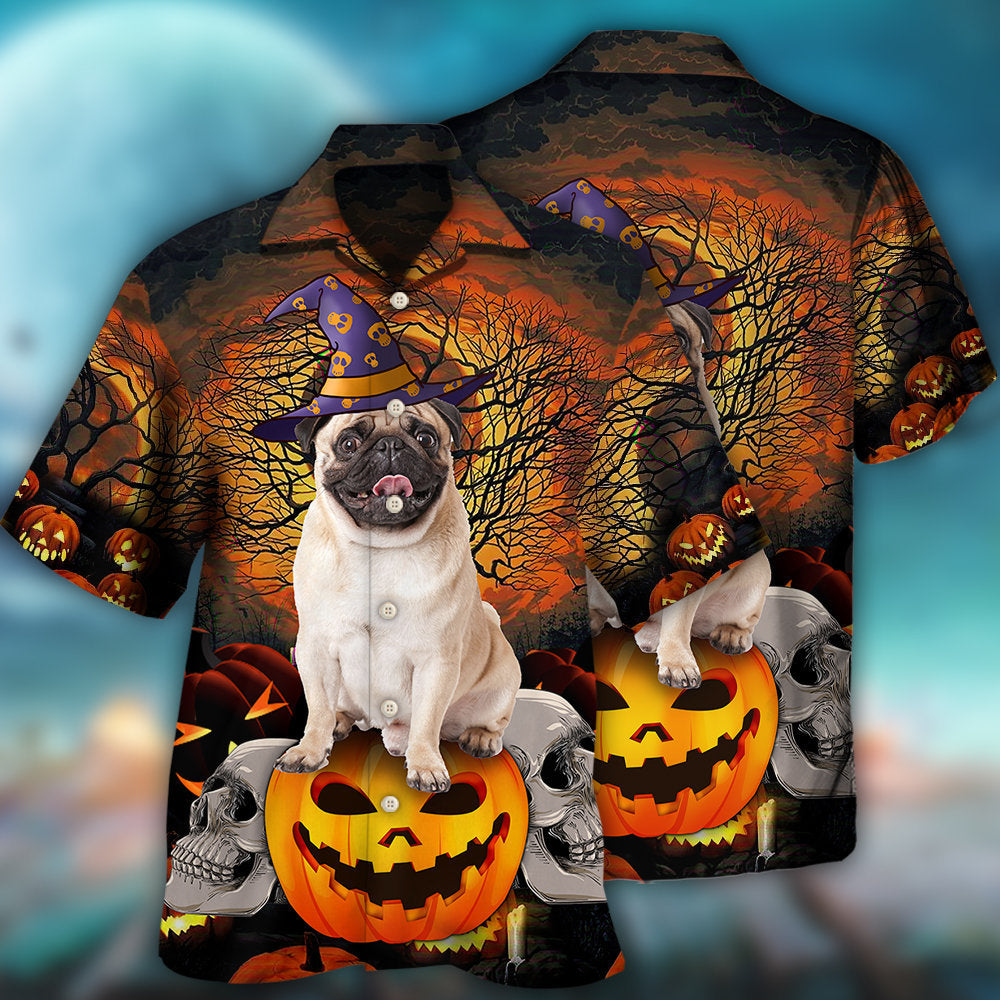 Halloween Pug My Lovely Dog - Hawaiian Shirt - Owls Matrix LTD