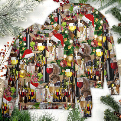 Christmas Wine For A Christmas Night - Sweater - Ugly Christmas Sweaters - Owls Matrix LTD