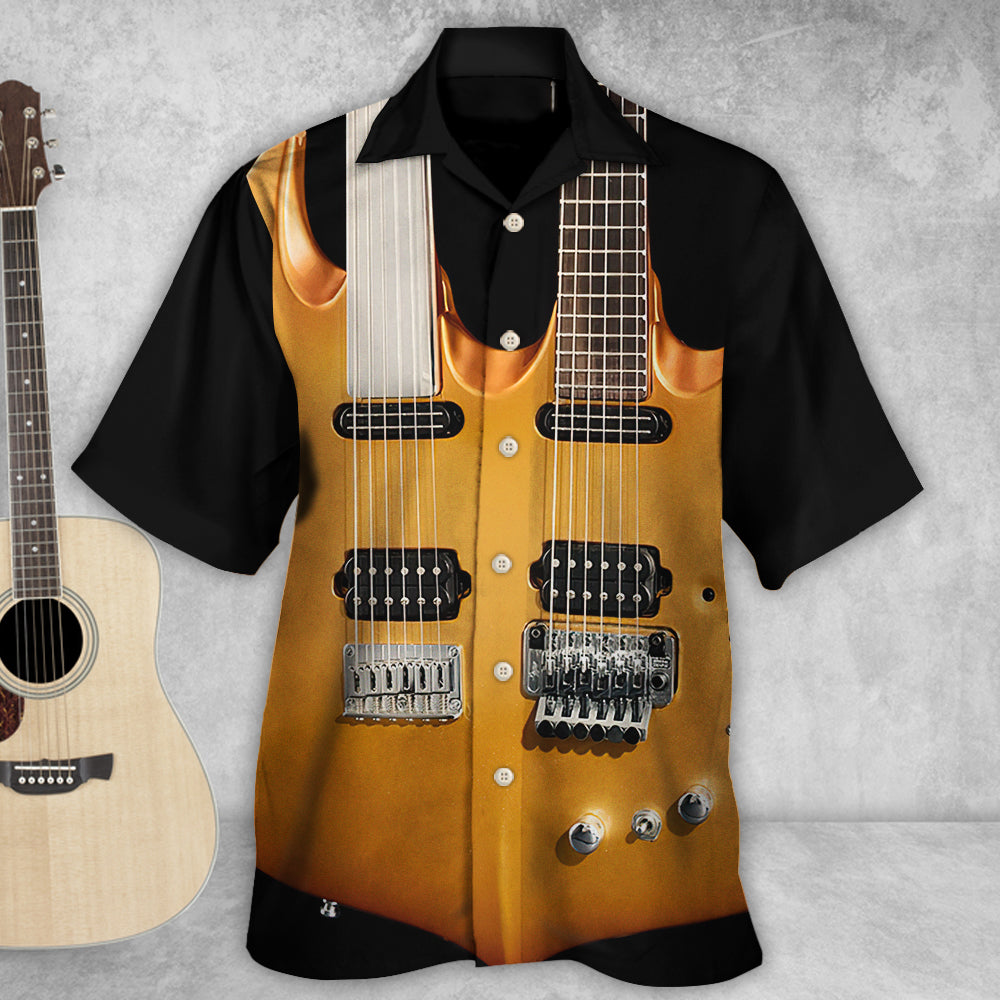 Guitar Electric Guitar Double - Hawaiian Shirt - Owls Matrix LTD