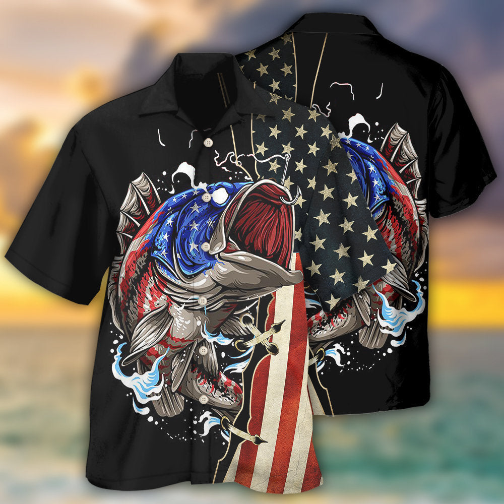 Fishing Independence Day - Hawaiian Shirt - Owls Matrix LTD