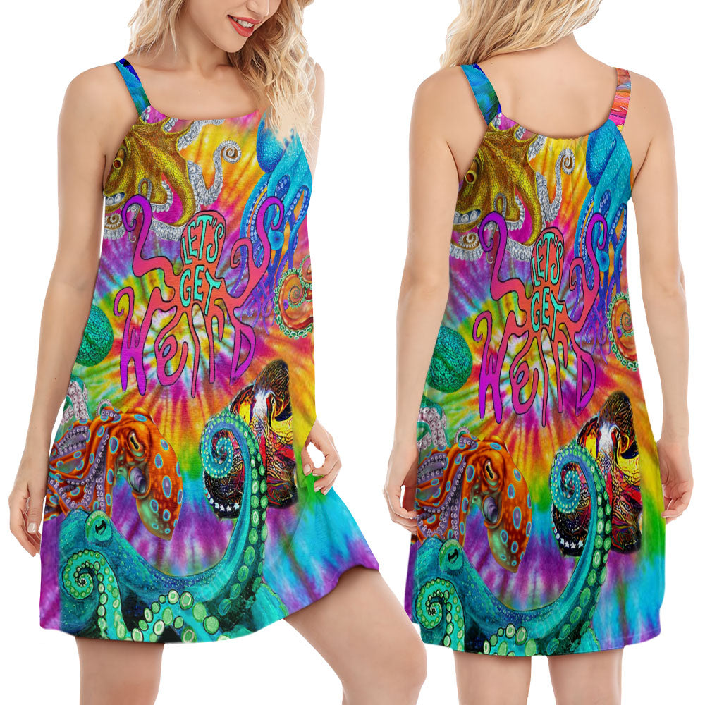 Hippie Let's Get Octopus - Women's Sleeveless Cami Dress - Owls Matrix LTD