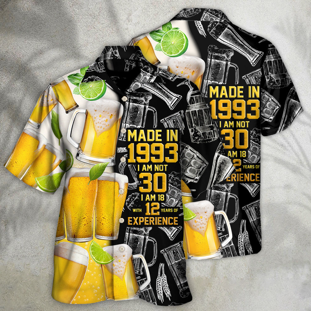 Beer Drinking Beer So Cool Made In 1993 - Hawaiian Shirt - Owls Matrix LTD