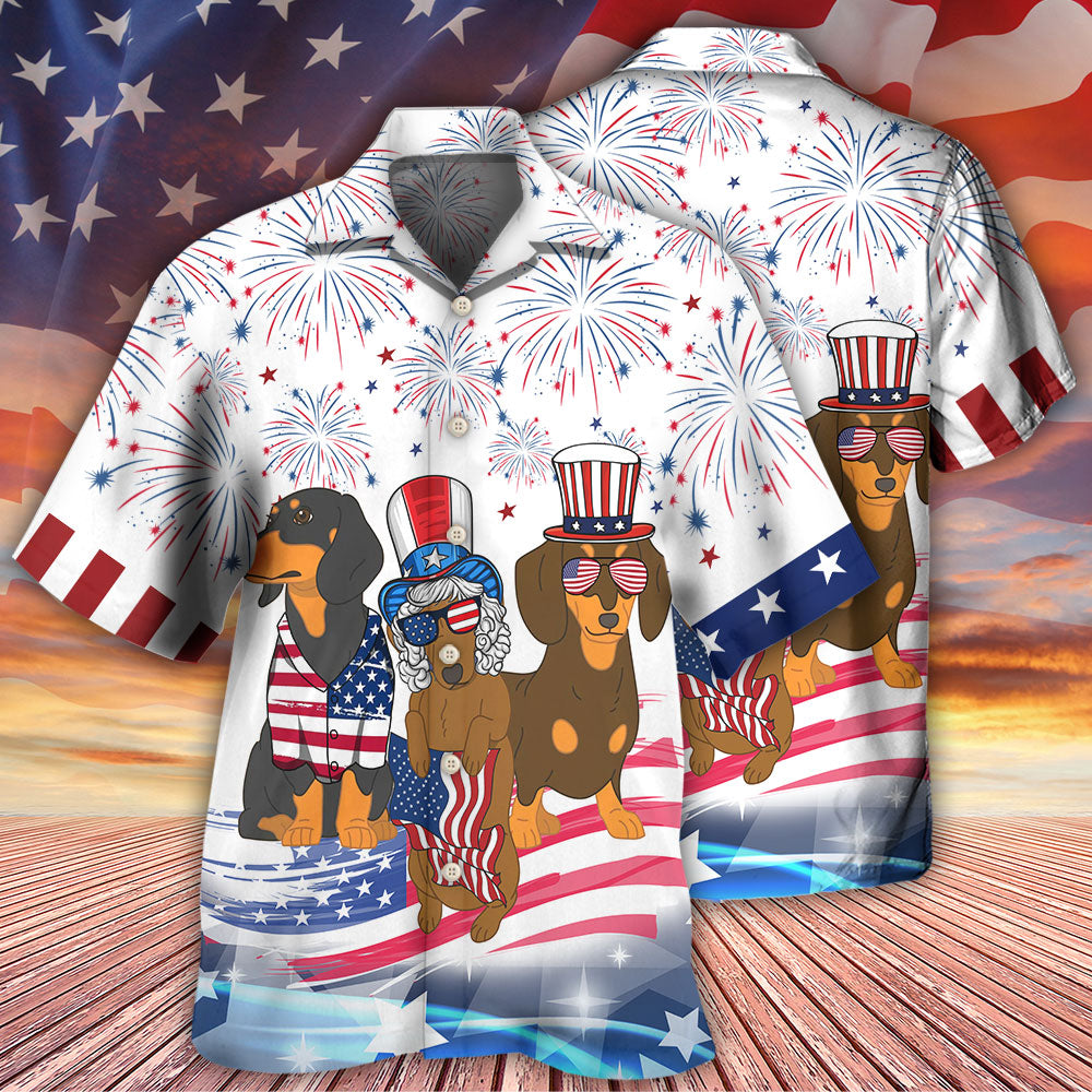 Dachshund Independence Day Is Coming - Hawaiian Shirt - Owls Matrix LTD