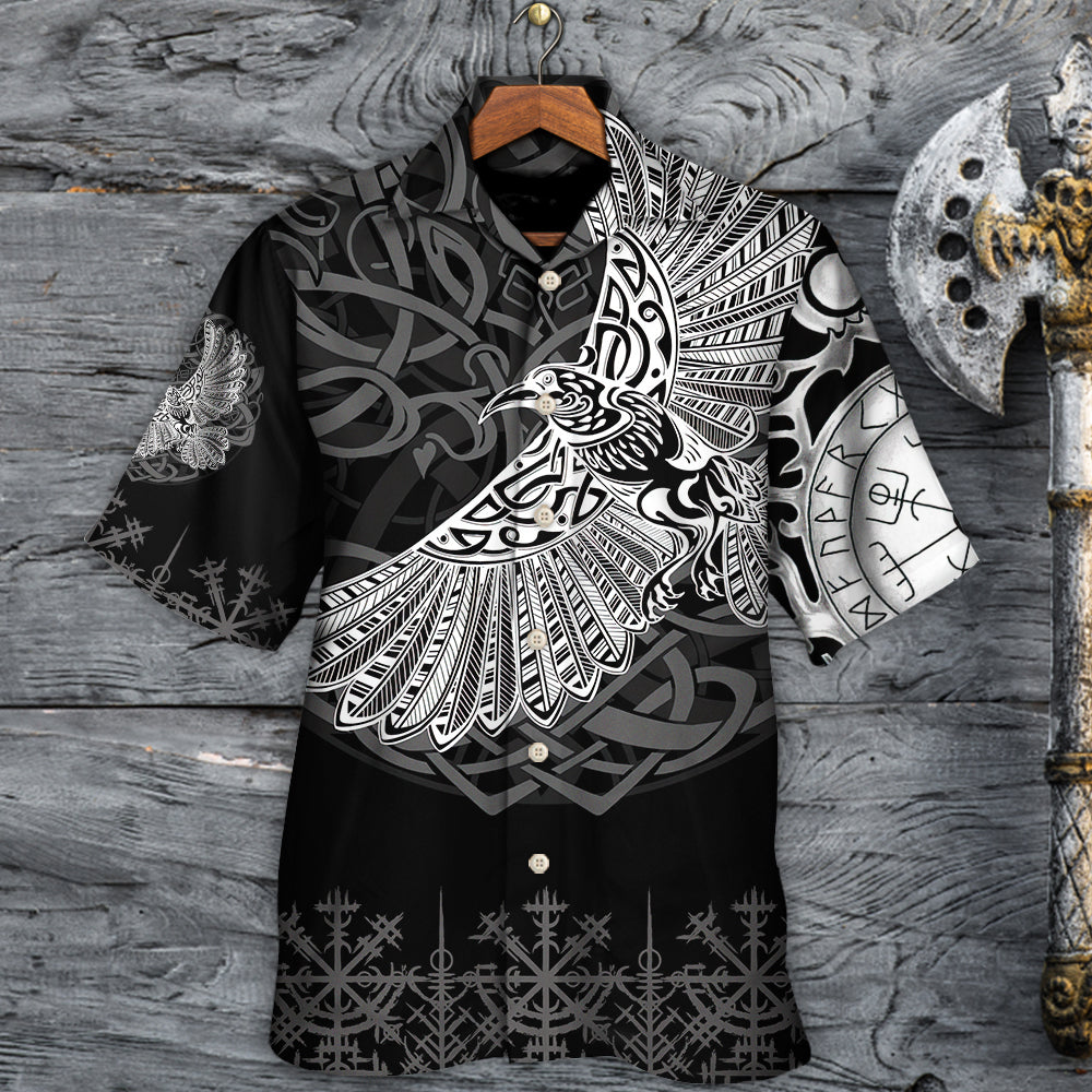 Viking Raven Valhalla Norse - Hawaiian Shirt - Owls Matrix LTD