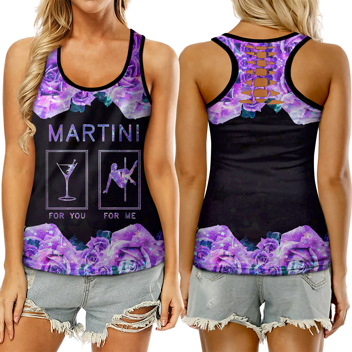 Pole Dance Martini For You And Me - Tank Top Hollow - Owls Matrix LTD
