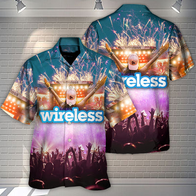 Music Event Wireless Festival - Hawaiian Shirt - Owls Matrix LTD
