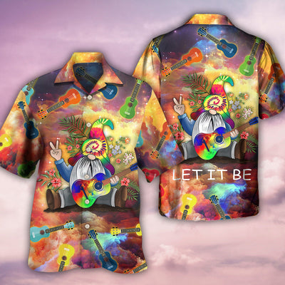 Hippie Ukulele Hippie Let It Be - Hawaiian Shirt - Owls Matrix LTD