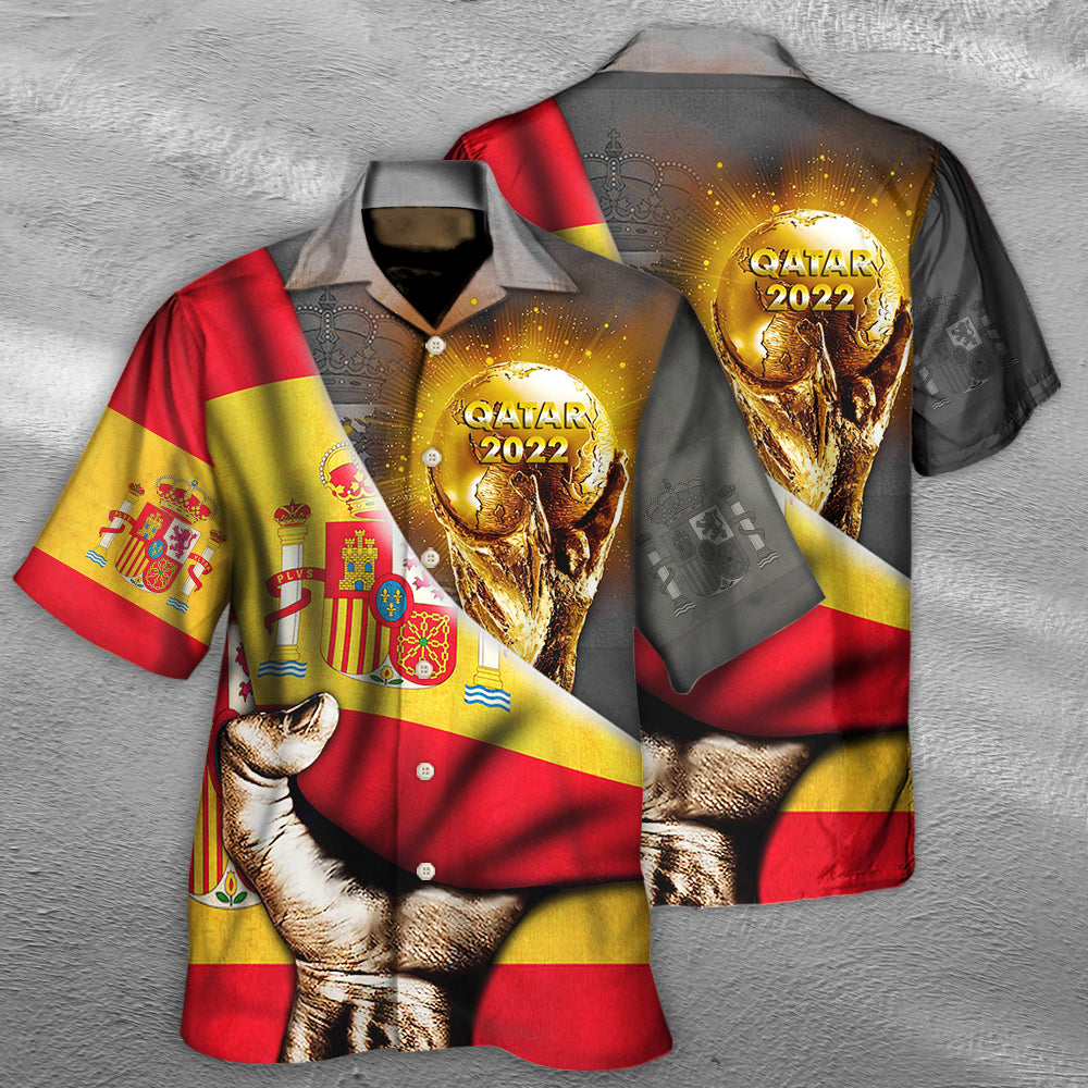 World Cup Qatar 2022 Spain Will Be The Champion - Hawaiian Shirt - Owls Matrix LTD