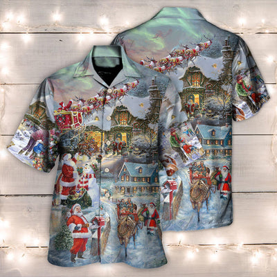 Christmas Wonderful Time Of The Year Santa Claus Coming - Hawaiian Shirt - Owls Matrix LTD