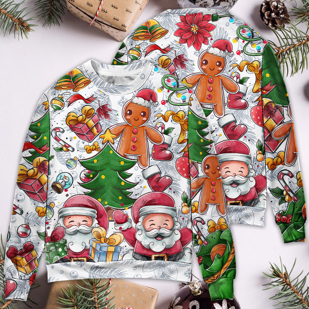 Christmas Santa Cutie Winter Snowman Gingerbread - Sweater - Ugly Christmas Sweaters - Owls Matrix LTD