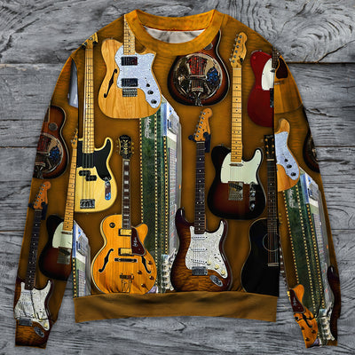 Guitar Vintage Basic Style - Sweater - Ugly Christmas Sweater - Owls Matrix LTD