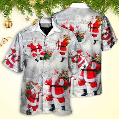 Christmas Santa Is Always With You Art Style - Hawaiian Shirt - Owls Matrix LTD