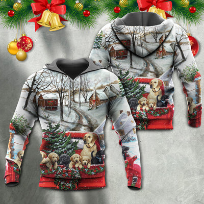 Christmas Dog Come Home In Truck - Hoodie - Owls Matrix LTD