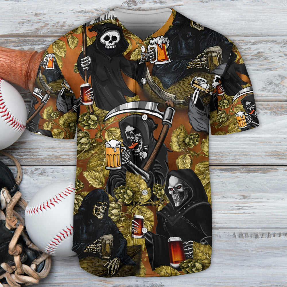 Beer Relax I Am Just Here For The Beer - Baseball Jersey - Owls Matrix LTD