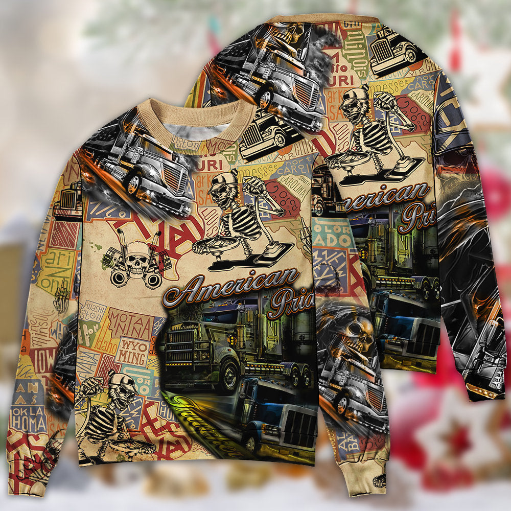 Christmas Retro Dear Santa Heres Your Truck - Sweater - Ugly Christmas Sweaters - Owls Matrix LTD