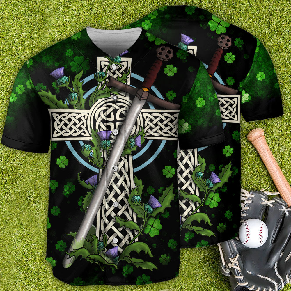 Irish Good Lucky Art - Baseball Jersey - Owls Matrix LTD