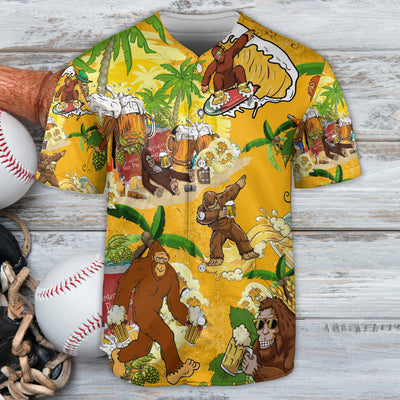 Bigfoot Summer Beer Funny - Baseball Jersey - Owls Matrix LTD