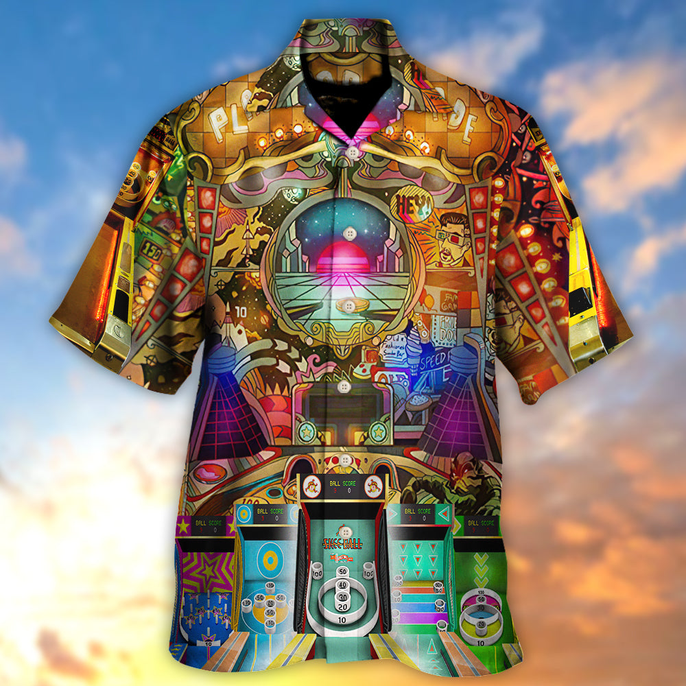 Skee Ball Ball Games Playland Arcade - Hawaiian Shirt - Owls Matrix LTD