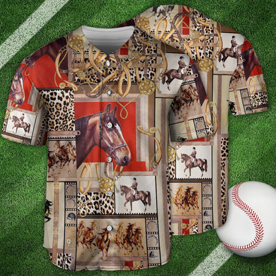 Horse Art Horse Lover - Baseball Jersey - Owls Matrix LTD