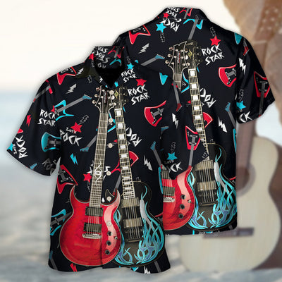 Guitar All I Need Is Playing Music - Hawaiian Shirt - Owls Matrix LTD