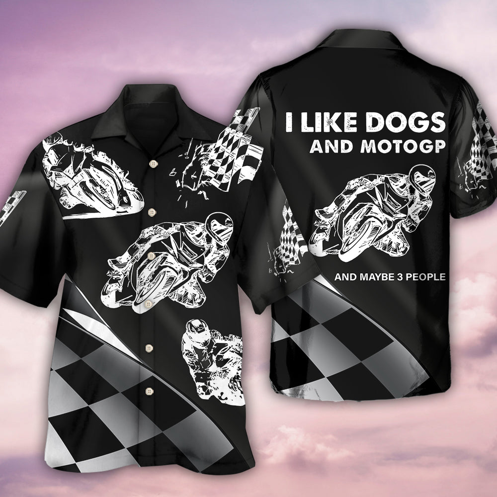 Racing I Like Dogs - Hawaiian Shirt - Owls Matrix LTD