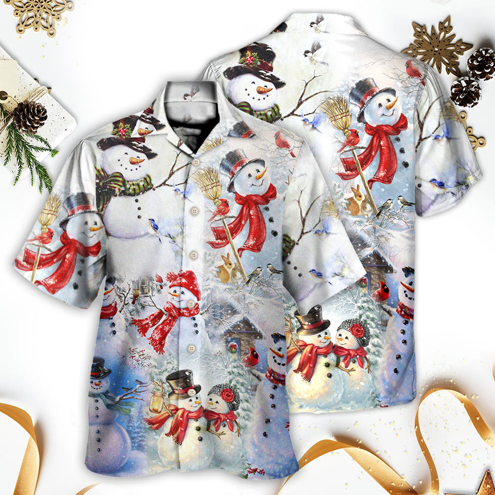 Snowman Christmas Merry Xmas - Hawaiian Shirt - Owls Matrix LTD