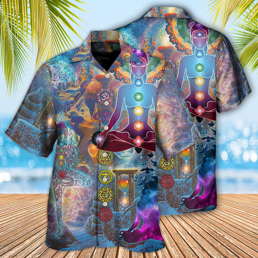 Yoga Galaxy Peace Your Soul - Hawaiian Shirt - Owls Matrix LTD