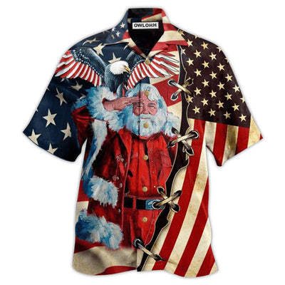 Hawaiian Shirt / Adults / S Christmas Patriot Panta Clause - Hawaiian Shirt - Owls Matrix LTD