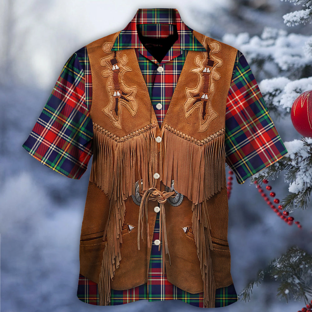 Christmas Santa Cool String Sleeveless Leather - Hawaiian Shirt - Owls Matrix LTD