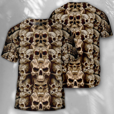 Skull Dark Inside Everyone - Round Neck T-shirt - Owls Matrix LTD