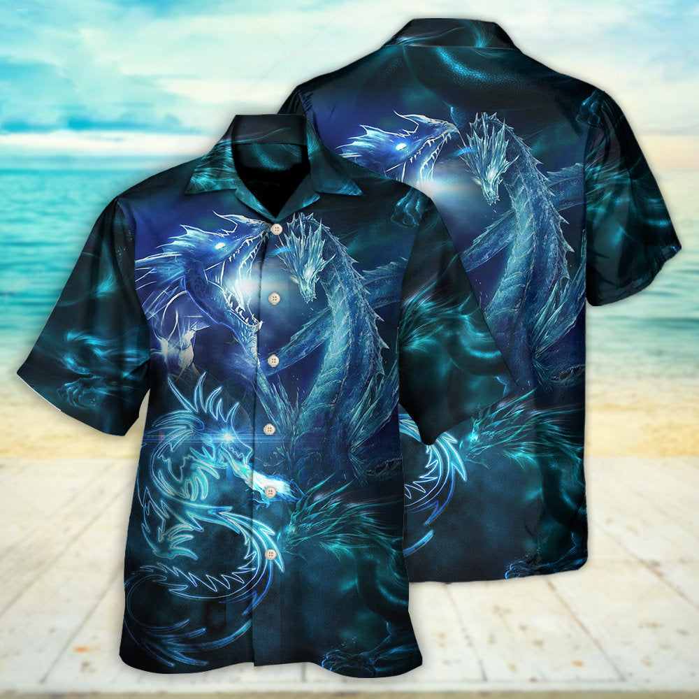 Dragon Neon Lighting Bright Led - Hawaiian Shirt - Owls Matrix LTD