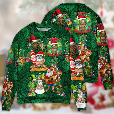 Tiki Love Christmas Funny Style - Sweater - Ugly Christmas Sweaters - Owls Matrix LTD