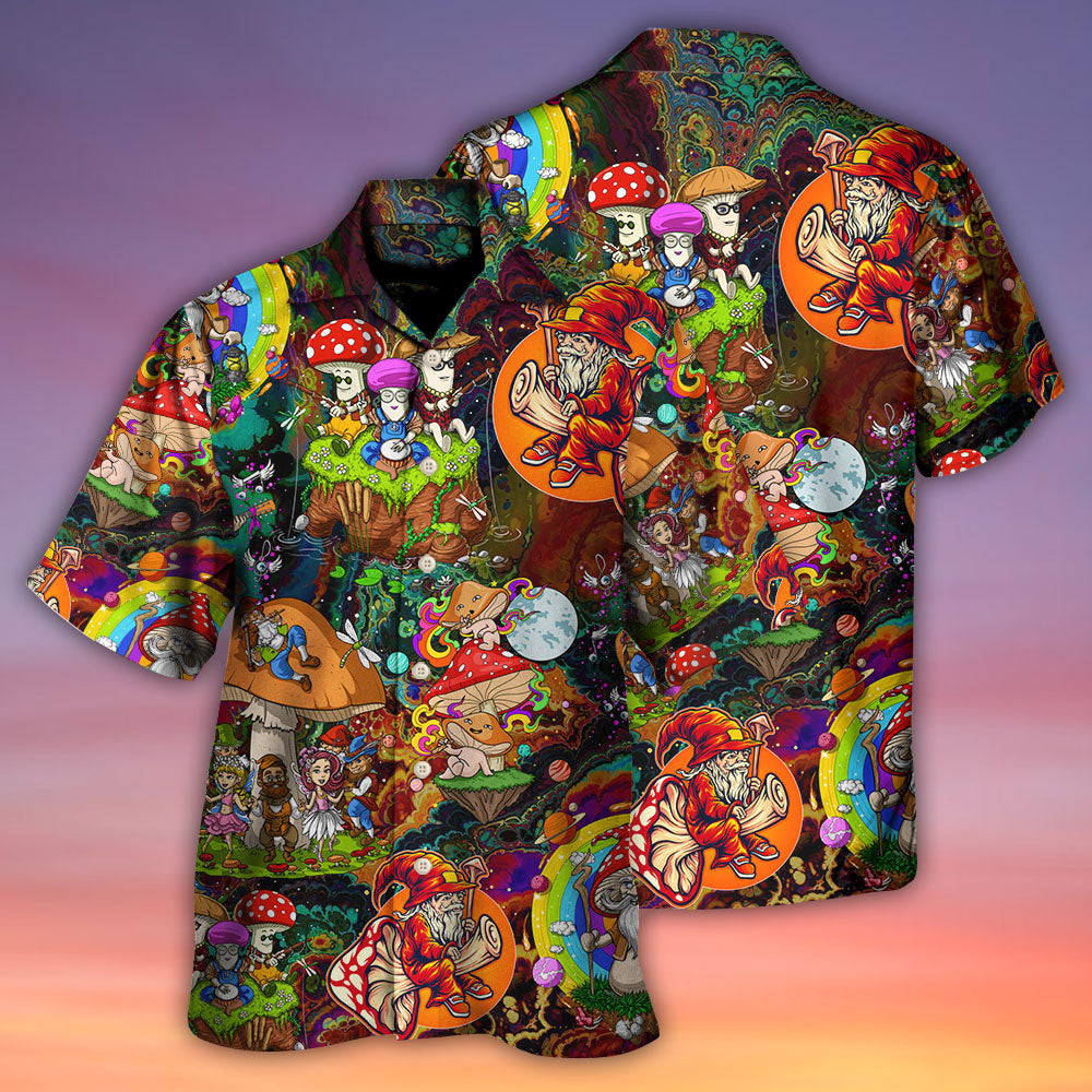 Hippie Mushroom Trippy Colorful Lover - Hawaiian Shirt - Owls Matrix LTD