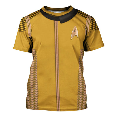 Star Trek DIS Enterprise Uniform Command Captain Brown Cool - Unisex 3D T-shirt