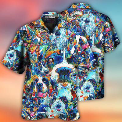 Dog Lover Delight Art Style - Hawaiian Shirt - Owls Matrix LTD