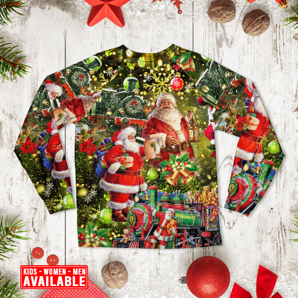 Christmas Xmas Santa Is Coming To You - Pajamas Long Sleeve - Owls Matrix LTD