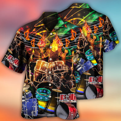 Drum Is My Life Light Colorful Style - Hawaiian Shirt - Owls Matrix LTD