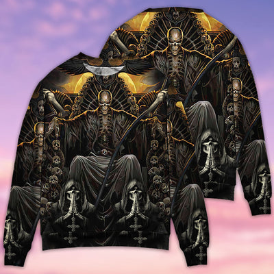 Skull Grim Reaper Dark - Sweater - Ugly Christmas Sweaters - Owls Matrix LTD