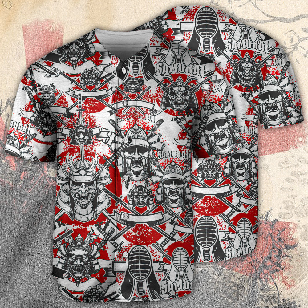 Samurai Japan Red style - Baseball Jersey - Owls Matrix LTD