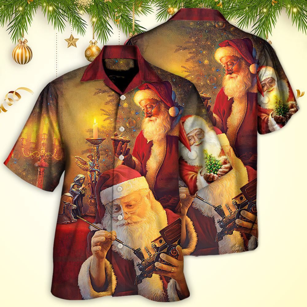 Christmas Santa Claus The Spirit of Christmas Art Style - Hawaiian Shirt - Owls Matrix LTD